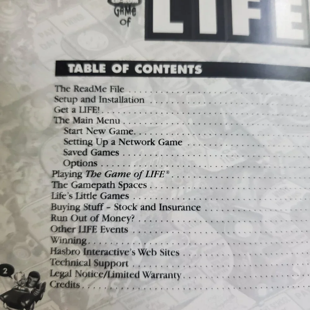The Game Of Life Classic PC CD-ROM MANUAL ONLY Excellent Condition